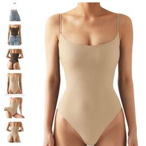 SUUKESS Buttery Soft Cami Bodysuit in Nude Size M